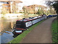 TQ1777 : Fair Rosamund, narrowboat on Grand Union Canal winter moorings by David Hawgood