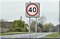 J4651 : 40 mph speed limit sign, Crossgar (February 2016) by Albert Bridge