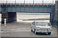 SD0894 : Driving through floods at site of Eskmeals station, 1966 by Ben Brooksbank