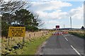 NZ2795 : Road closure, Druridge by Jim Barton