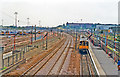 TQ3089 : Hornsey station: towards Finsbury Park and King's Cross on ECML, 1993 by Ben Brooksbank