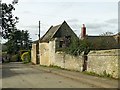 SK9303 : Garden room and wall at Manor Farmhouse, North Luffenham by Alan Murray-Rust