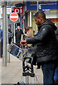 SO9198 : Busking in Dudley Street, Wolverhampton by Roger  D Kidd