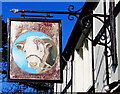 ST3490 : Ye Olde Bull name sign, High Street, Caerleon by Jaggery