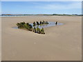 SH3864 : Shipwreck, Malltraeth Bay by Eirian Evans