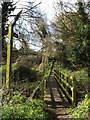 TM1355 : Footpath to The Hollows Coddenham Green by Geographer