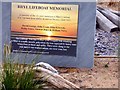 SJ0081 : The plaque on the Rhyl Lifeboat Memorial by Gerald England