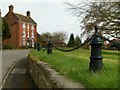 SJ7907 : Bollards and chains at Tong village by Alan Murray-Rust