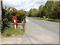 TM1850 : Burwash Houses Postbox & B1077 Juby's Hill by Geographer