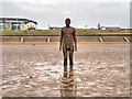 SJ3099 : Antony Gormley Cast Iron Figure, Another Place by David Dixon