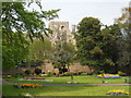 TL1998 : View of St. Peter's Cathedral, Peterborough, from Bishop's Road Gardens by Paul Bryan