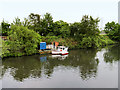 SJ7395 : Manchester Ship Canal, Hulme Bridge Ferry by David Dixon