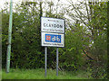 TM1349 : Claydon Village Name sign on Ipswich Road by Geographer