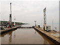 SJ3681 : Eastham Lock, Manchester Ship Canal by David Dixon