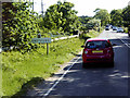 SZ1994 : A35, Lyndhurst Road, County Boundary Sign by David Dixon