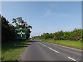 TL8684 : A1066 Mundford Road & Roadsign by Geographer