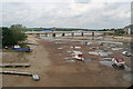 TQ2105 : Northwards from Norfolk Bridge at low tide, Shoreham-by-Sea by Chris