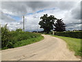 TM1679 : Entrance to Hall Farm Cottages & Thorpe Parva Hall by Geographer