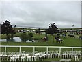 SU1574 : Barbury Castle Horse Trials: showjumping arena by Jonathan Hutchins