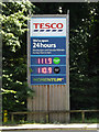 TL8884 : Tesco Fuel Price sign by Geographer