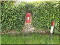 TM0280 : Whitehouse Farm George V Postbox by Geographer