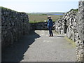 NB3149 : Blackhouse walls at Arnol by M J Richardson