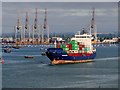 SU4110 : Container Ship Leaving Southampton Docks by David Dixon