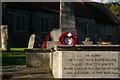 TQ4464 : Farnborough war memorial: wreaths for the centenary of the Battle of the Somme by Christopher Hilton