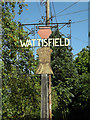 TM0174 : Wattisfield Village sign by Geographer