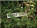 TM0474 : Candle Street Village Name sign on Kiln Farm Lane by Geographer