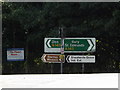 TL9673 : Roadsigns on the A143 Bury Road by Geographer