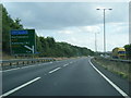 SP8479 : A14 eastbound at A43 interchange by Colin Pyle