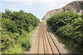 SH7378 : The North Wales Coast Line approaching Penmaen-bach Point by Jeff Buck