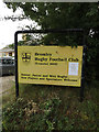 TQ4165 : Bromley Rugby Football Club sign by Geographer