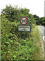 TL9775 : Hepworth Village Name sign on Barningham Road by Geographer