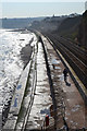 SX9777 : The sea wall and the railway north of Dawlish by Robin Stott