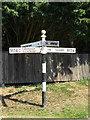 TM1287 : Roadsign on the B1134 Long Row by Geographer