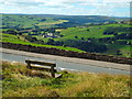 SE0527 : A bench with a view, near Wainstalls by Malc McDonald