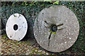 NX9666 : Millstones at New Abbey by Mary and Angus Hogg