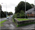 ST2994 : Stone and grass triangle between Llantarnam Road and Grange Road, Cwmbran by Jaggery