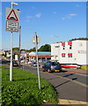 ST2995 : Warning sign - humps for 385 yards, Chapel Street,  Pontnewydd, Cwmbran by Jaggery