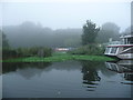 SJ6572 : Entrance to moorings on the old course of the River Weaver by Christine Johnstone