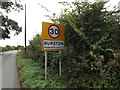 TM1483 : Burston Village Name sign on Station Road by Geographer