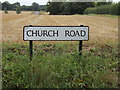 TL9222 : Church Road sign by Geographer