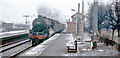 SJ5974 : Acton Bridge station with Down parcels, December 1963 by Ben Brooksbank