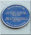 SO3700 : Blue plaque recording the site of Usk's second gaol (jail) by Jaggery