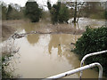 SP2965 : Riverside Walk under water, southeast Warwick, 10 March 2016 by Robin Stott