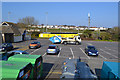 SX9677 : Car park, toilets and recycling by the tennis courts, Sandy Lane, Dawlish by Robin Stott