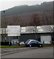 ST2194 : Industrial estate name board and direction sign, Abercarn by Jaggery