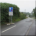 SN1202 : Priority over oncoming vehicles sign, New Hedges, Pembrokeshire by Jaggery